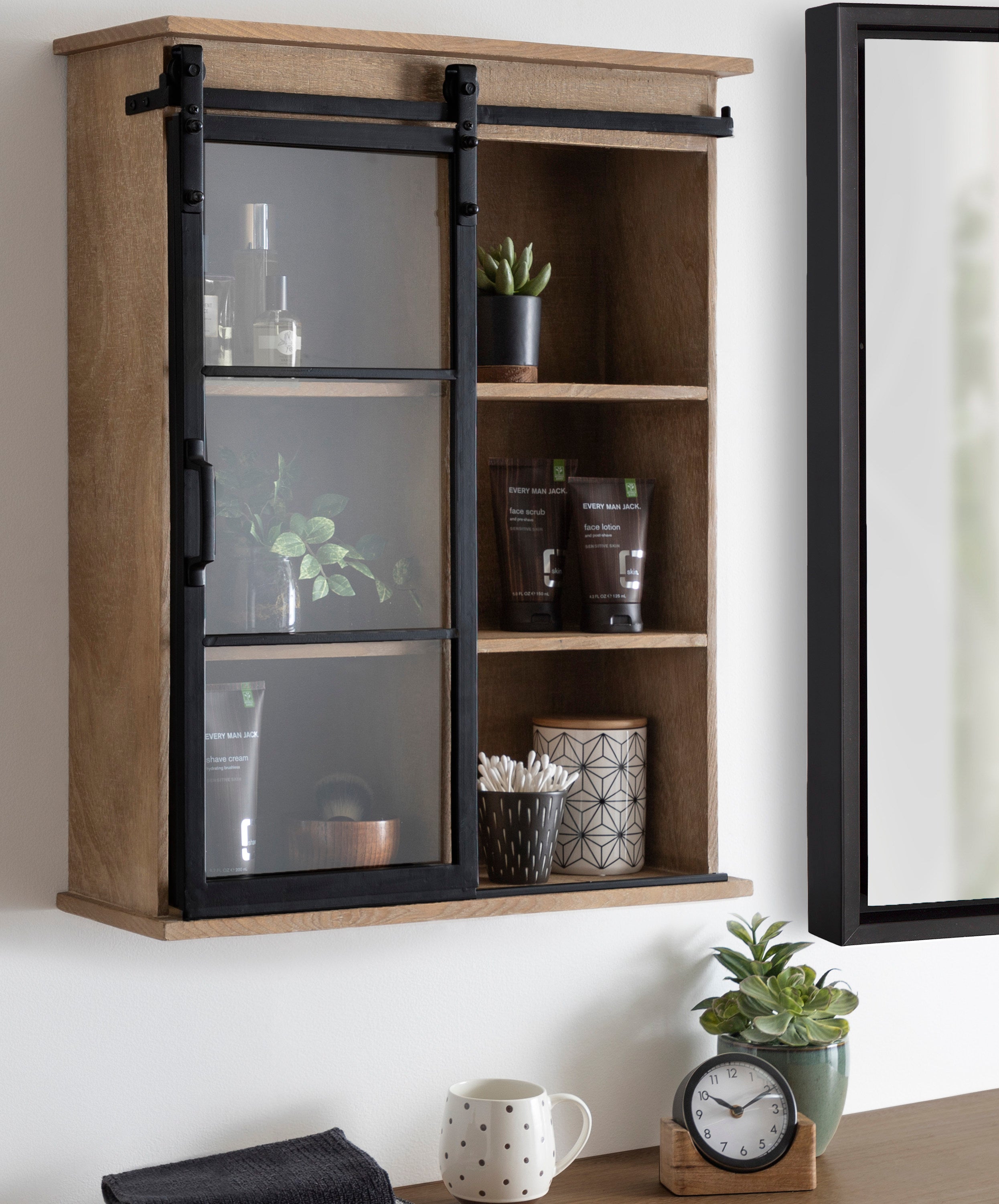 Barnhardt Decorative Wood Wall Storage Cabinet