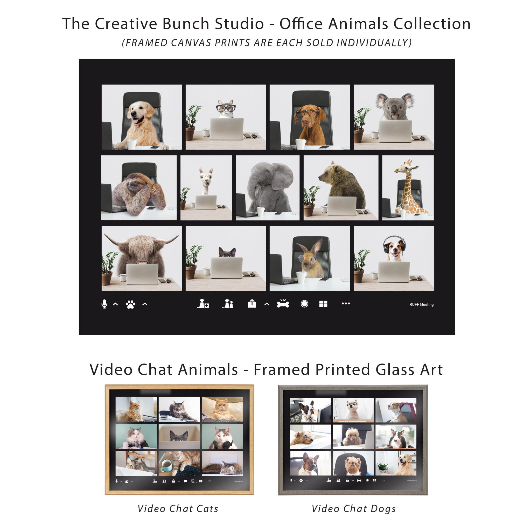 Sylvie I’m Cherise the Creative Cat Framed Canvas by The Creative Bunch Studio