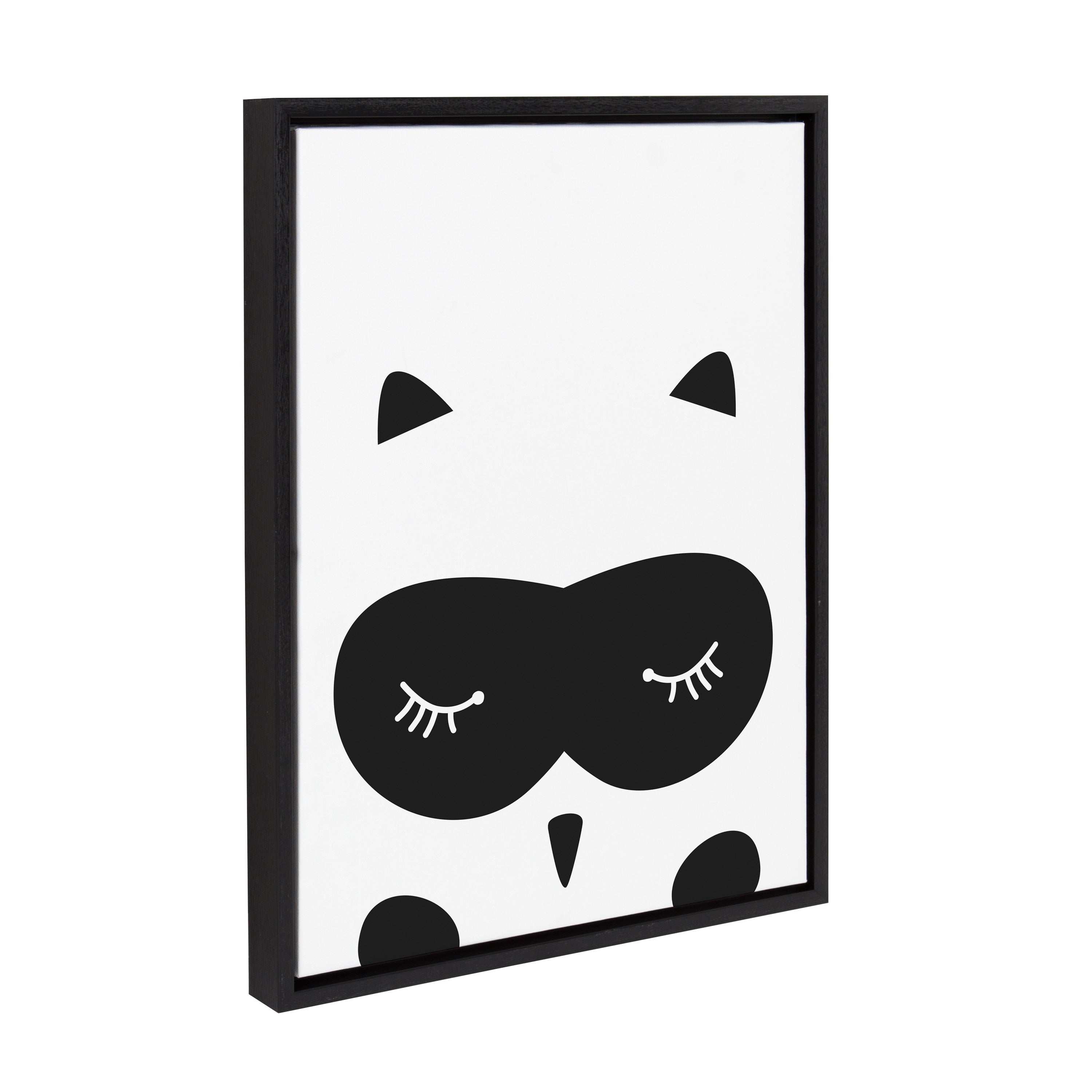Sylvie Modern Baby Owl Framed Canvas by Rachel Lee of My Dream Wall