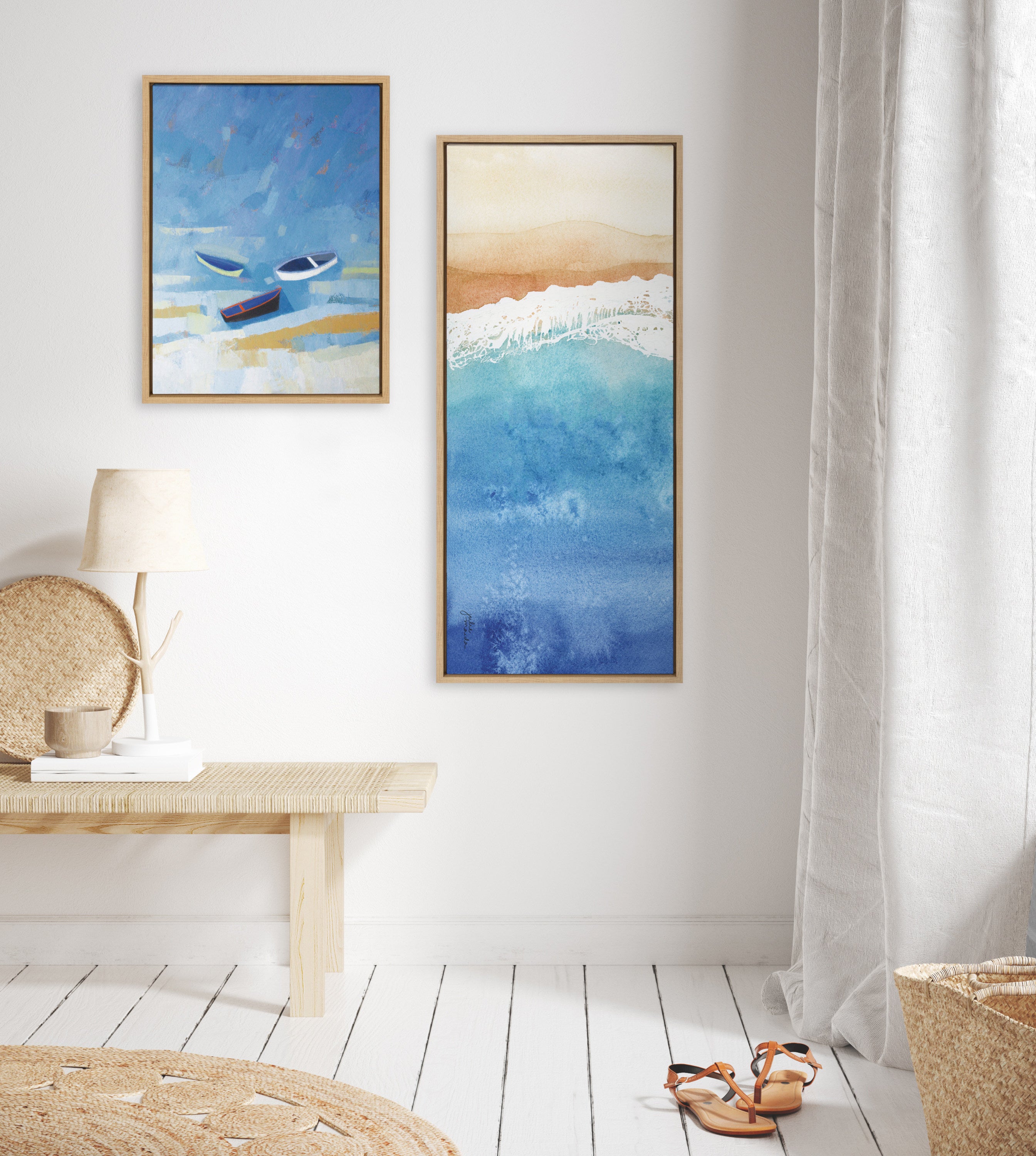 Sylvie Ocean Wake Framed Canvas by Julie Maida