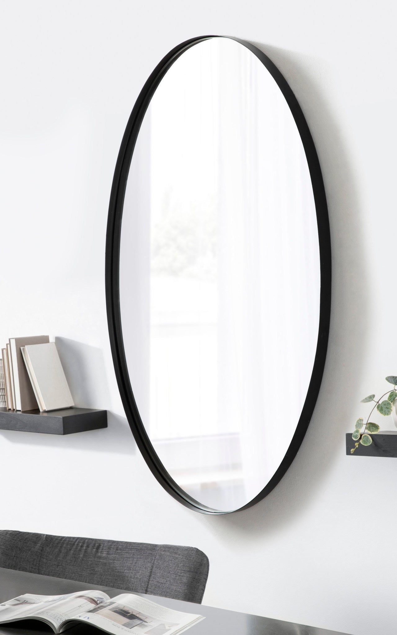 Rollo Oval Framed Wall Mirror