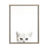 Sylvie Kitty Framed Canvas by Simon Te of Tai Prints