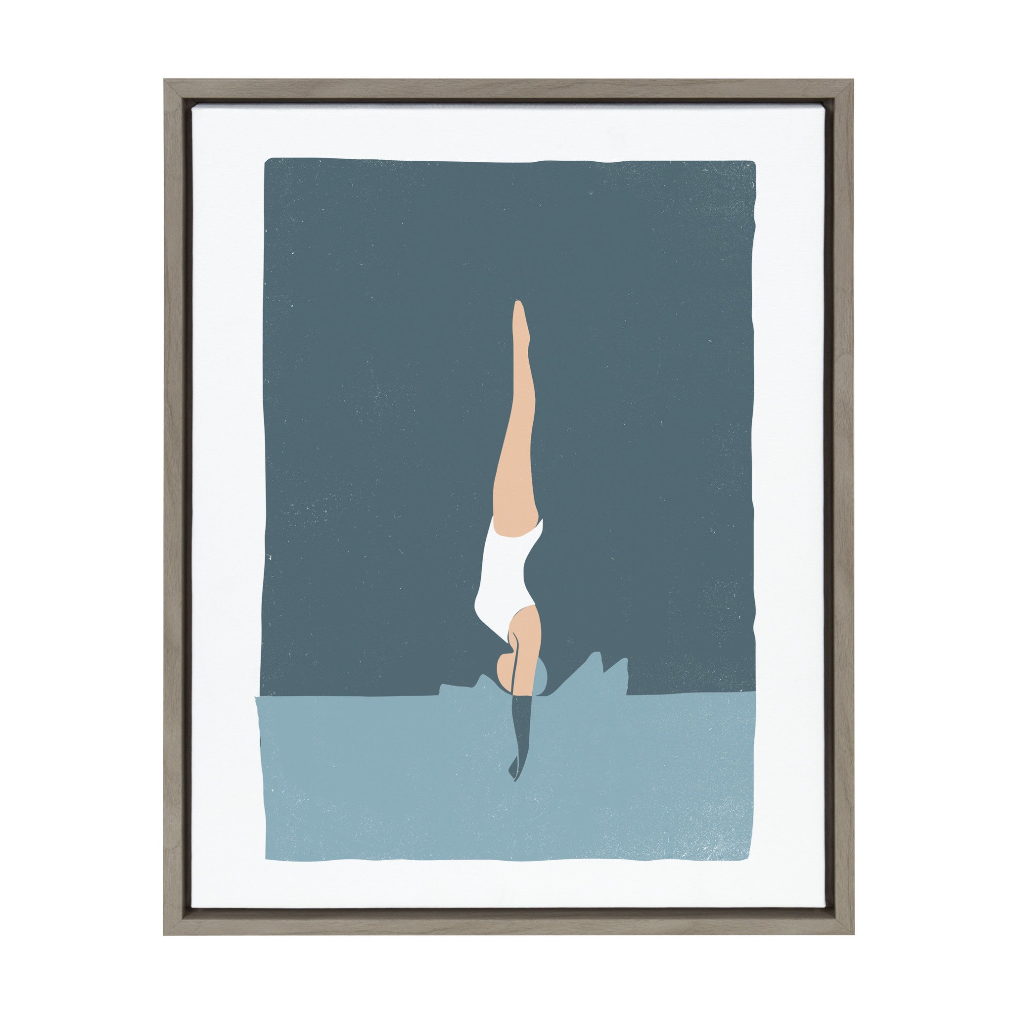 Sylvie Splash Framed Canvas by Rocket Jack