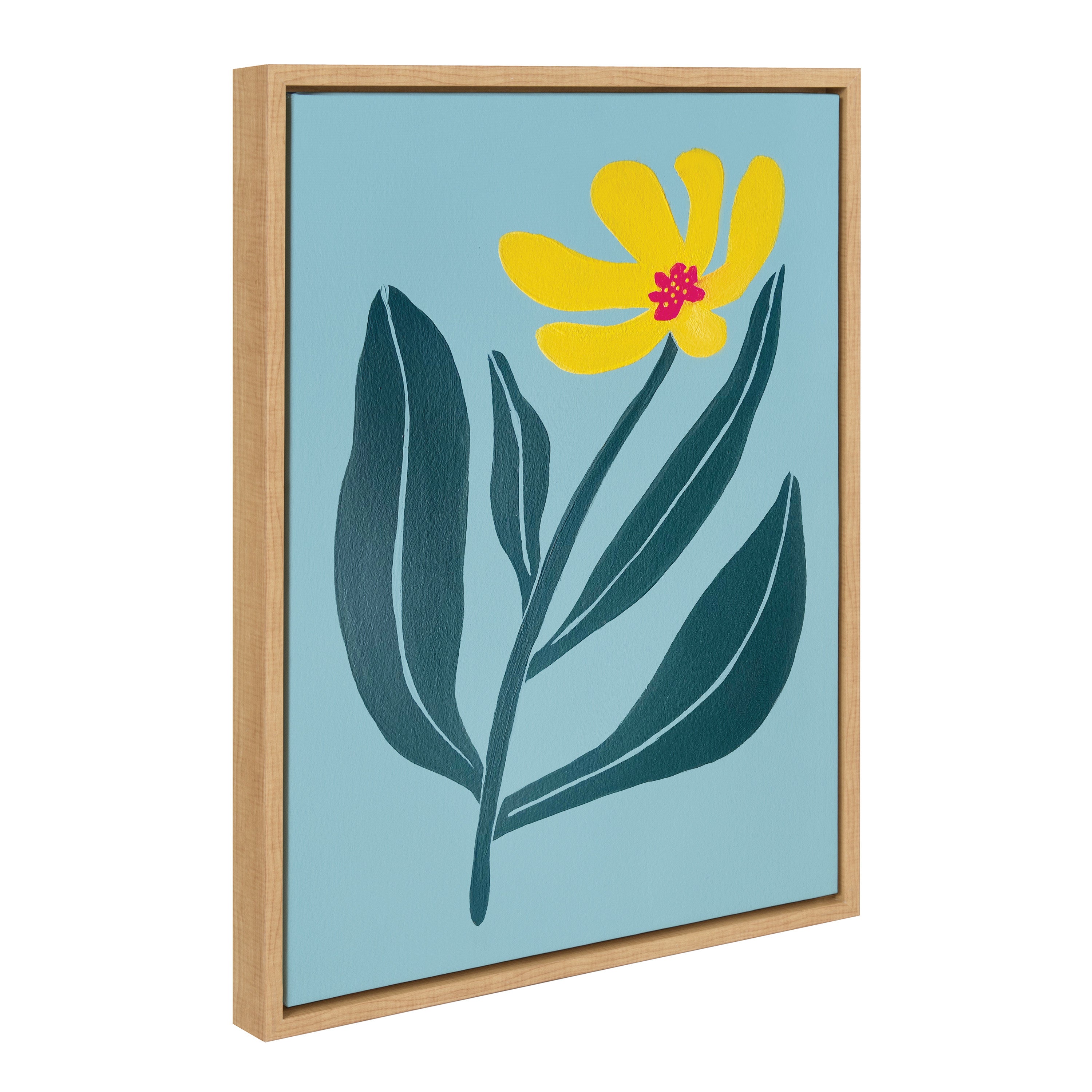 Sylvie Yellow Flower Framed Canvas by Emma Daisy