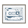 Sylvie Cassette Illustration Framed Canvas by Statement Goods