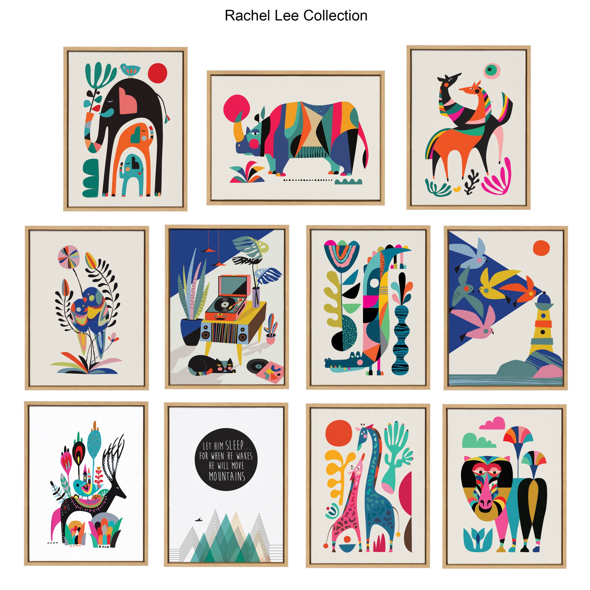 Sylvie Baboon Framed Canvas by Rachel Lee of My Dream Wall